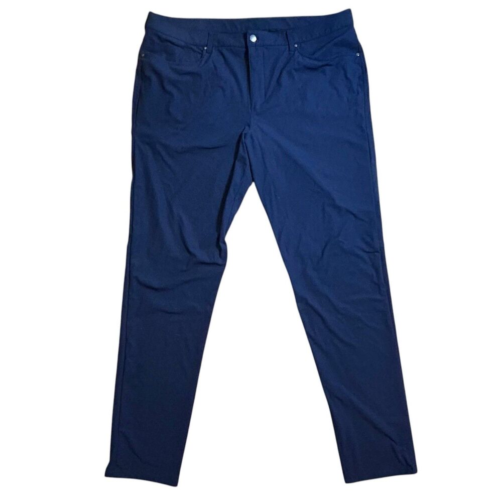 Lululemon ABC Slim Fit 5 Pocket Pant Warpstream Size 42 X 34 Navy Blue